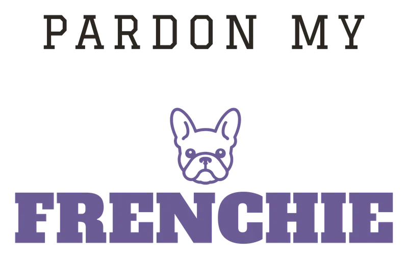 Pardon My Frenchie tee graphic: Parisian pun lockup with Birdie line art