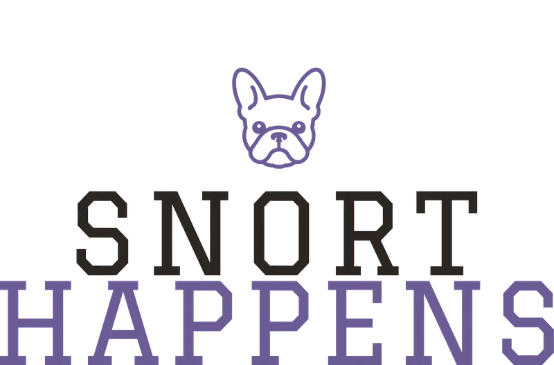 Snort Happens tee graphic: slogan lockup with Birdie line art